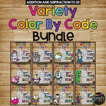 Color by Code VARIETY BUNDLE Color by Number {Addition & Subtraction to 20}