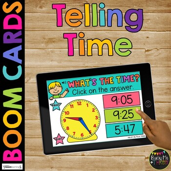 Telling Time BOOM CARDS™ Measurement Digital Learning Game