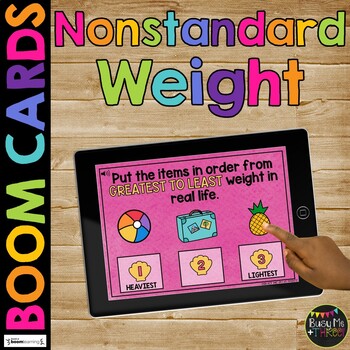 Nonstandard Measurement BOOM CARDS™ Weight and Mass Digital Learning Game