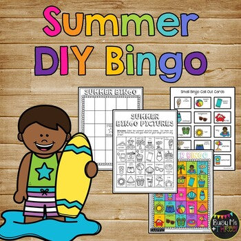 SUMMER Bingo Activity DIY {DO IT YOURSELF} End of the Year Cut and Paste