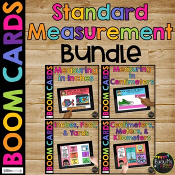 Standard Measurement BUNDLE BOOM CARDS™ Math Distance Learning, 2nd Grade