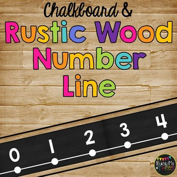 Farmhouse Classroom Decor Number Line Rustic Wood {-100 to 250}