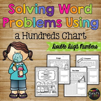 Word Problems Using a Hundreds Chart (Double Digit Numbers)