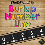 Burlap Classroom Decor Number Line {-100 to 250}