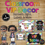 Classroom VIP Decor Set, Signs, Labels, Banners, & More