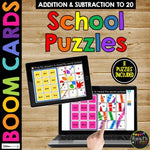 Back to School Boom Cards™ Digital Math Puzzles Mystery Pictures