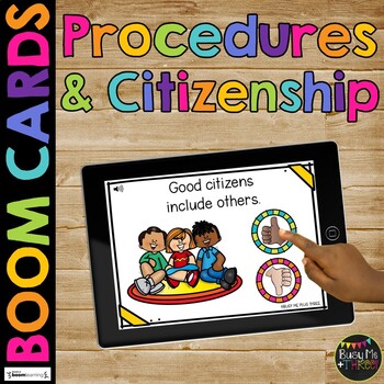 Procedures, Citizenship, and Rules Back to School BOOM CARDS™ Distance Learning