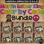 Boom Cards™ Martin Luther King Day DIGITAL Color by Code BUNDLE, 8 Decks