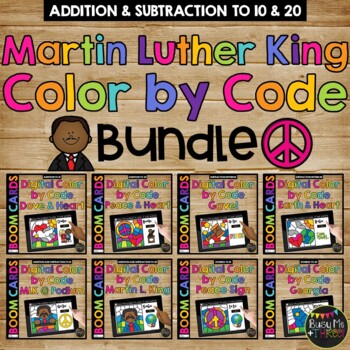 Boom Cards™ Martin Luther King Day DIGITAL Color by Code BUNDLE, 8 Decks