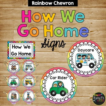 How Do You Get Home, Student Transportation Display Signs, Classroom Decor