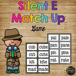 Silent E Match Up Reading Game Kindergarten First & Second Grade, Bossy E