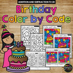 Color by Code BIRTHDAY Color by Number {Addition & Subtraction to 20}