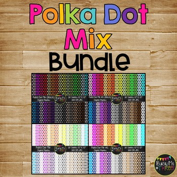 Polka Dot Mix BUNDLE Digital Papers {Commercial Use Digital Graphics}