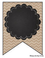 Editable Banners 40 Different Burlap and Chalkboard Pendants