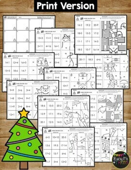 Christmas Secret Picture Tiles Activity Distance Learning Google Classroom™