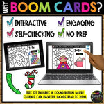 Christmas Boom Cards™ Digital Math Color by Code Distance Learning Mrs. Claus