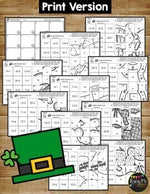 St. Patrick's Day Digital Secret Picture Tile Math Puzzles Google Classroom™