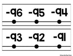 Classroom Decor Number Line LOW INK VERSION with BLACK NUMBERS {-100 to 250}