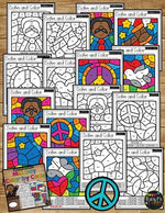 Color by Code Martin Luther King Math Activities {Addition & Subtraction to 10}