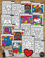 Color by Code Martin Luther King Math Activities {Addition & Subtraction to 20}