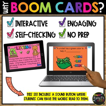 Organisms and Environments BOOM CARDS™ Digital Learning Game Habitats & Needs