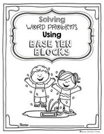 Solving Word Problems Using Base Ten Blocks (Double Digit Numbers)