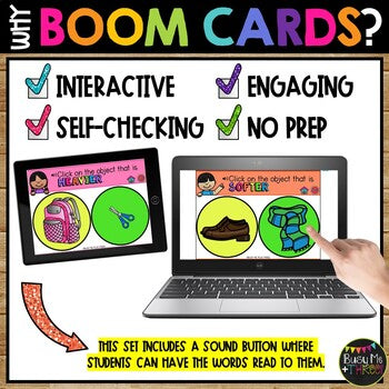 Properties of Matter BOOM CARDS™ Digital Learning Game Classifying Material