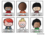 Editable Name Tags and Labels Melonheadz Plain and Simple {168 Kids}