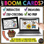 Fall Boom Cards™ Digital Color by Code SUNFLOWERS Distance Learning, Doubles
