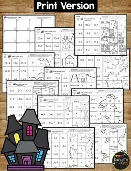 Halloween Secret Picture Tiles Activity Distance Learning for Google Classroom™