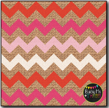 Digital Papers Valentine's Day Chevron Burlap {Commercial Use Graphics}
