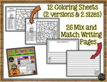 Halloween Math and Writing Activities and Worksheets No Prep