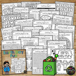 Earth Day Activities Packet NO PREP Fun Math and Literacy Puzzles & Worksheets