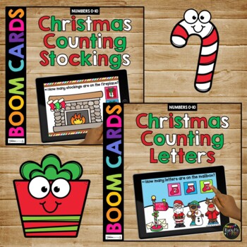 Christmas Boom Cards™ Counting to 10 BUNDLE with 6 Decks for Distance Learning