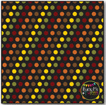 Fall Polka Dots on Black Digital Papers {Commercial Use Digital Graphics}