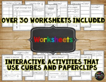 Nonstandard Measurement, Length | Cubes and Paper Clips | Kindergarten & First