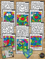 Color by Code Earth Day Math Activities {Addition & Subtraction to 10}