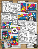 Color by Code Winter Math Activities {Addition and Subtraction to 10}