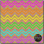 Thin Neon Chevron BURLAP Digital Papers {Commercial Use Digital Graphics}