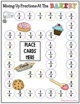 Fractions Activity for First Grade Fractions Game for Math Stations