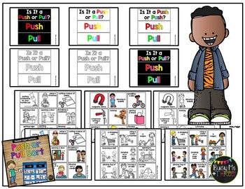 Push or Pull Sort for Pocket Chart for Force and Motion