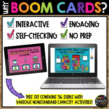 Nonstandard Capacity BOOM CARDS™ Measurement Digital Learning Game