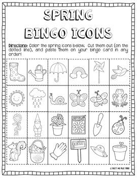 Spring Bingo Activity Game DIY {DO IT YOURSELF}