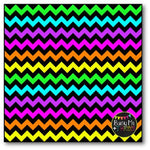 Neon & Black Chevron Digital Papers {Commercial Use Digital Graphics}