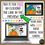 Boom Cards™ Fall Color by Code PUMPKIN Digital Learning Activity, Addition