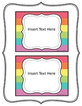 Editable Labels for Classroom Organization, Decor, Colorful Chevron