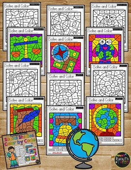 Color by Code SOCIAL STUDIES Color by Number {Addition & Subtraction to 10}