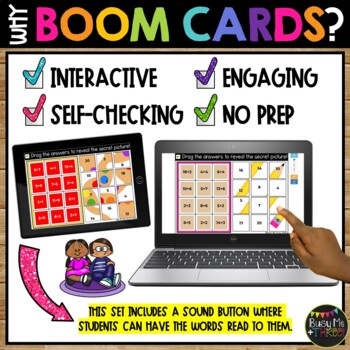 Back to School Boom Cards™ Digital Math Puzzles Mystery Pictures