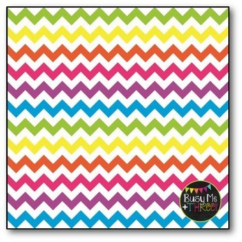 Chevron Digital Papers BUNDLE, Rainbow {Commercial Use Digital Graphics}