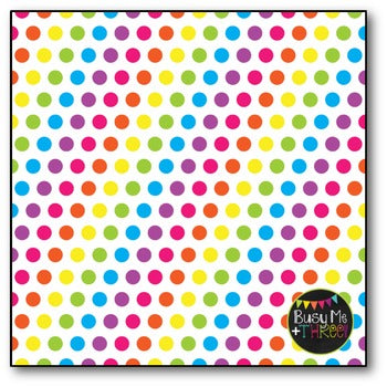 Bright Polka Dots Digital Papers {Commercial Use Digital Graphics}